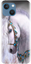 Husa din silicon compatibila cu Apple iPhone 13 Mini - model White Horse 