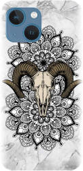 Husa din silicon compatibila cu Apple iPhone 13 - model Tatoo Art Goat 