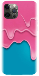 Husa din silicon compatibila cu Apple iPhone 13 Pro Max - model Pink Liquid Dripping 