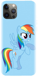 Husa din silicon compatibila cu Apple iPhone 13 Pro Max - model Rainbow dash 