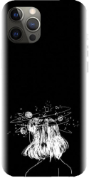 Husa din silicon compatibila cu Apple iPhone 13 Pro - model Line Art Dreamer 