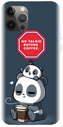 Husa din silicon compatibila cu Apple iPhone 13 Pro - model Panda Coffe 