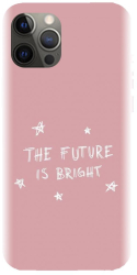 Husa din silicon compatibila cu Apple iPhone 13 Pro - model The Future Is Bright 