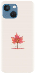 Husa din silicon compatibila cu Apple iPhone 14 - model Autumn Tree Leaf 
