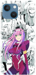 Husa din silicon compatibila cu Apple iPhone 14 Plus - model Anime Zero Two