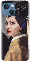 Husa din silicon compatibila cu Apple iPhone 14 Plus - model Girl With A Pearl 