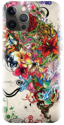 Husa din silicon compatibila cu Apple iPhone 14 Pro Max - model Abstract Flowers 
