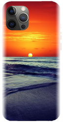 Husa din silicon compatibila cu Apple iPhone 14 Pro Max - model Ocean Sunset 