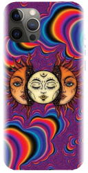 Husa din silicon compatibila cu Apple iPhone 14 Pro Max - model Trippy Sun 