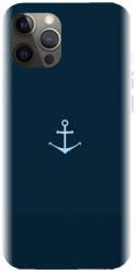 Husa din silicon compatibila cu Apple iPhone 14 Pro - model Blue Navy Anchor Illustration 