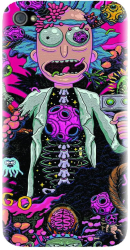 Husa din silicon compatibila cu Apple iPhone 4 / 4S - model Rick And Morty 