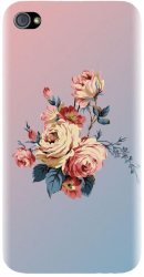 Husa din silicon compatibila cu Apple iPhone 4 / 4S - model Roses 