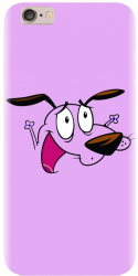 Husa din silicon compatibila cu Apple iPhone 5 / 5S / 5G / SE - model Courage The Cowardly Dog 