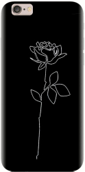 Husa din silicon compatibila cu Apple iPhone 5C - model Black Rose 