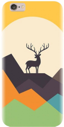 Husa din silicon compatibila cu Apple iPhone 6 Plus - model Abstract Deer 