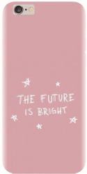 Husa din silicon compatibila cu Apple iPhone 6 Plus - model The Future Is Bright 