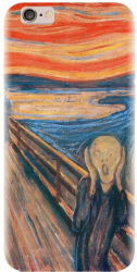 Husa din silicon compatibila cu Apple iPhone 6 Plus - model The Scream 
