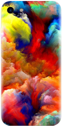 Husa din silicon compatibila cu Apple iPhone 7 - model Oil Painting Colorful Strokes 