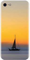 Husa din silicon compatibila cu Apple iPhone 7 - model Wind Sail Boat Ocean Sunset 