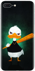 Husa din silicon compatibila cu Apple iPhone 7 Plus - model Duck With A Bat 