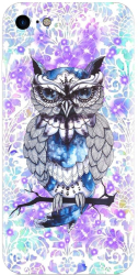 Husa din silicon compatibila cu Apple iPhone 8 - model Abstract Owl 