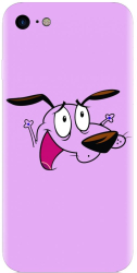 Husa din silicon compatibila cu Apple iPhone 8 - model Courage The Cowardly Dog 