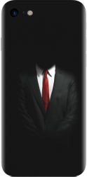 Husa din silicon compatibila cu Apple iPhone 8 - model Mystery Man In Suit 