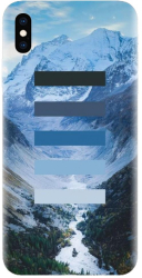 Husa din silicon compatibila cu Apple iPhone X - model Color Scheme Iarna
