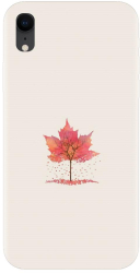 Husa din silicon compatibila cu Apple iPhone XR - model Autumn Tree Leaf 