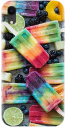 Husa din silicon compatibila cu Apple iPhone XR - model Colorful Ice Cream 