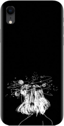 Husa din silicon compatibila cu Apple iPhone XR - model Line Art Dreamer