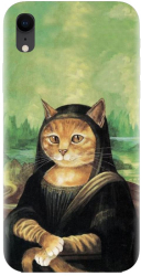 Husa din silicon compatibila cu Apple iPhone XR - model Meowna Lisa