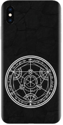 Husa din silicon compatibila cu Apple iPhone Xs - model Anime Transmutation Circle