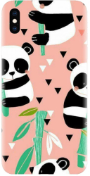 Husa din silicon compatibila cu Apple iPhone Xs - model Baby panda 001 