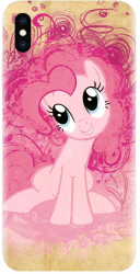 Husa din silicon compatibila cu Apple iPhone Xs - model Pinkie pie 