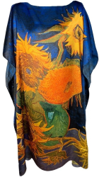 Rochie tip poncho dama FS Dacali bleumarin/oranj one size 