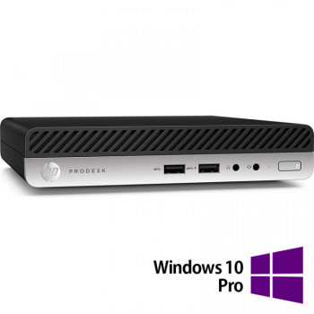 Calculator Refurbished HP ProDesk 400 G4 Mini PC Intel Core i5-8500T 2.10 - 3.50GHz 8GB DDR4 256GB SSD + Windows 10 Pro 
