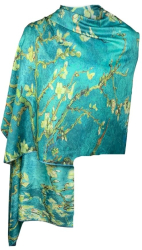 Esarfa tip sal ED Dacali bleu/alb 185x90cm 