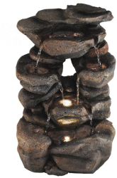 Fantana decorativa cu led 29.5 x 48 x 23 cm Rasina de interior adaptor retea