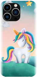 Husa din silicon compatibila cu Apple iPhone 15 Pro - model Magic Unicorn 