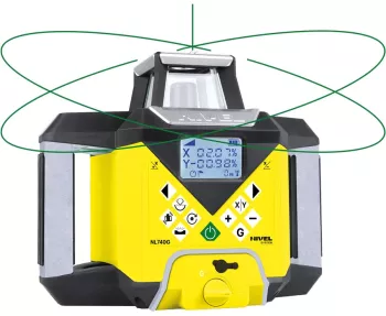 Laser rotativ Nivel System NL740G Digital fascicul verde planuri verticale si orizontale cu pante raza de actiune de pana la 700 m autoa 