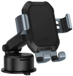 Suport auto gravitational pentru telefon cu ventuza negru 