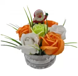 Aranjament floral deosebit Craciun 7 trandafiri om de zapada mare 
