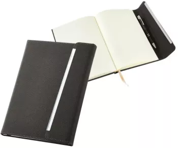 Bloc de notite A5 cu coperta tare din PU si inchidere magnetica suport pix 