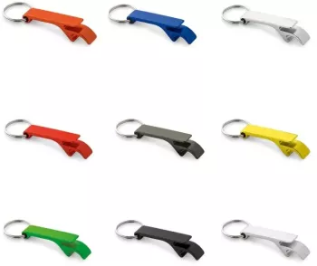 Breloc din aluminiu cu desfacator de sticle diverse culori 