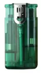 Bricheta lux double flame transparenta verde 