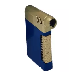 Bricheta Metalica cu Gaz Antivant Model Tragaci Reincarcabila Albastru Cutie 