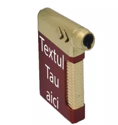 Bricheta Metalica cu Gaz Antivant Model Tragaci Reincarcabila Rosie Cutie Personalizata 