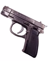 Bricheta Metalica cu Lanterna Reincarcabila Antivant Model Pistol 9 cm 
