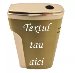 Bricheta Metalica Personalizata cu Textul Tau Gaz Antivant Cutie Auriu 